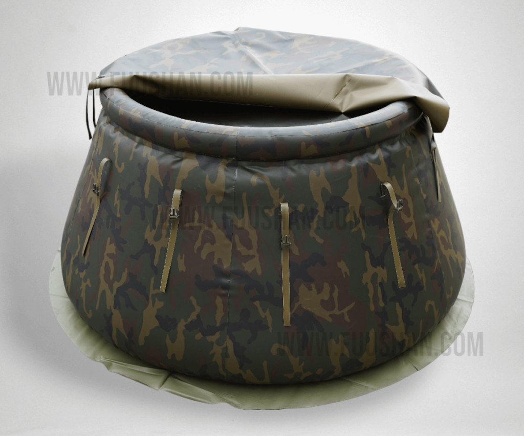 military standard army collapsible onion water tank with half cover